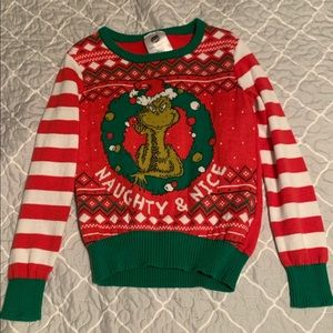 “Grinch” girl’s sweater size 6/6X